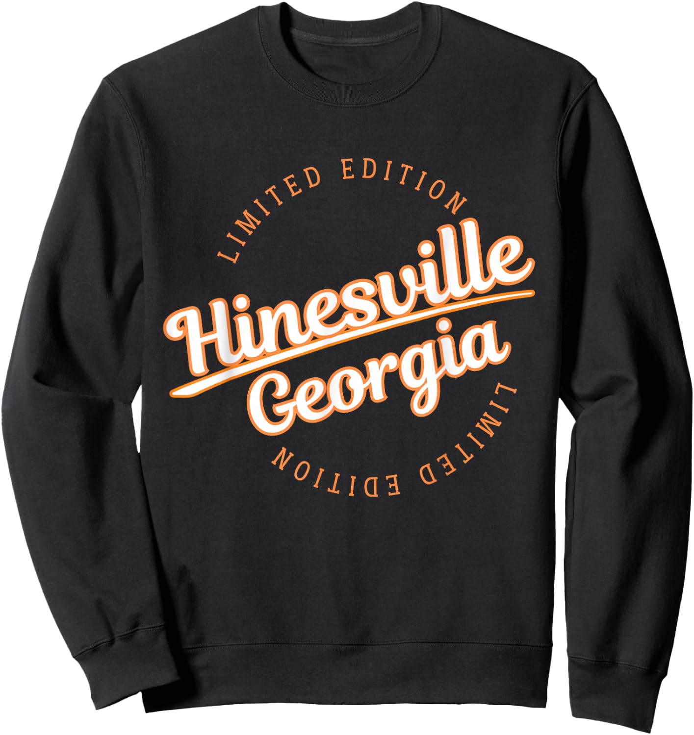 Retro Athletic Hinesville GA Apparel Sweatshirt - Sweatshirt | Black