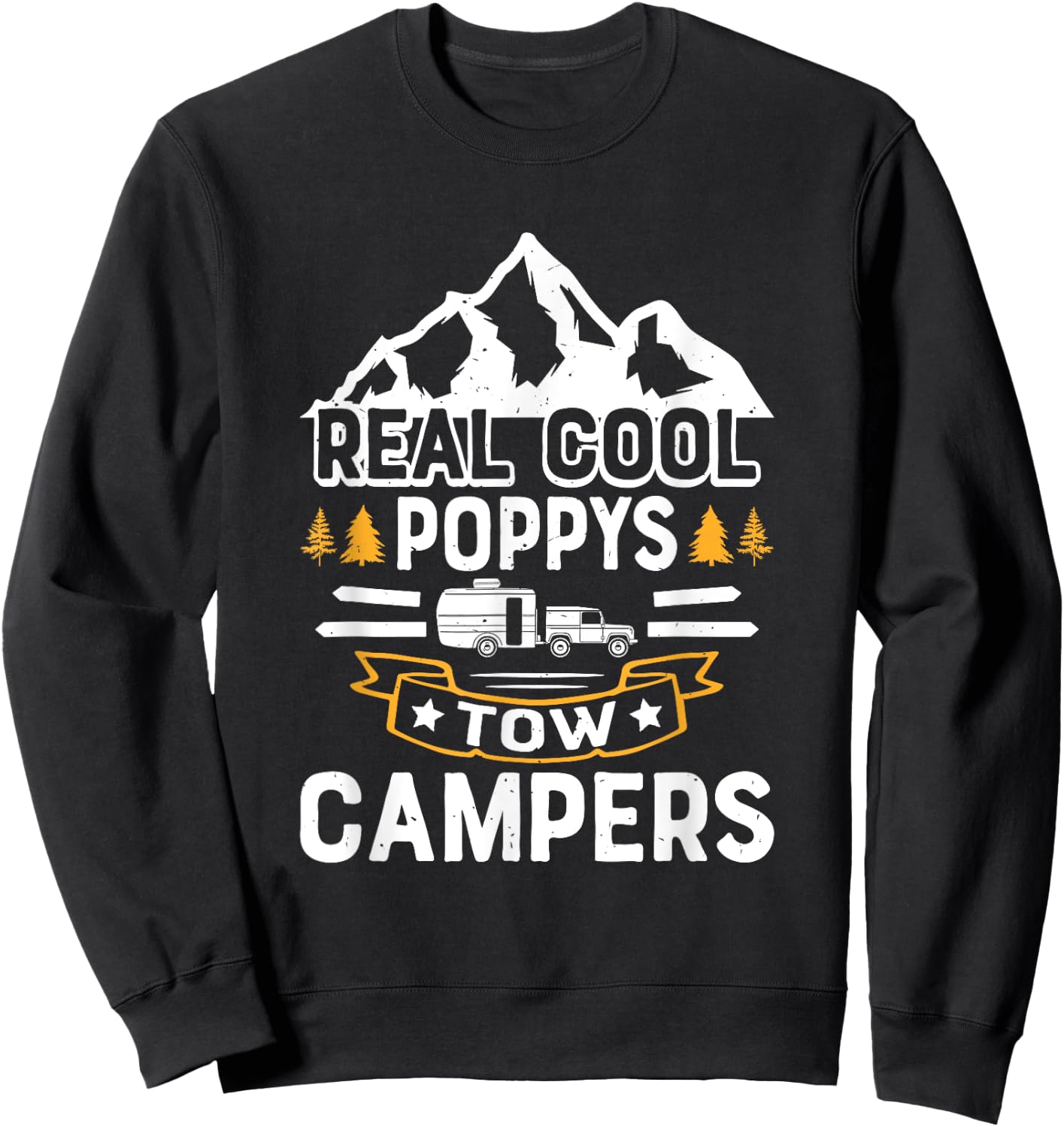 Camping Grandpa - Camping Poppy Camper Sweatshirt - Sweatshirt | Black