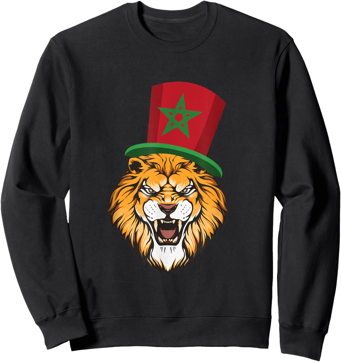 Morocco Flag Moroccan Soccer Supporter women kids Sweatshirt - Sweatshirt | Black
