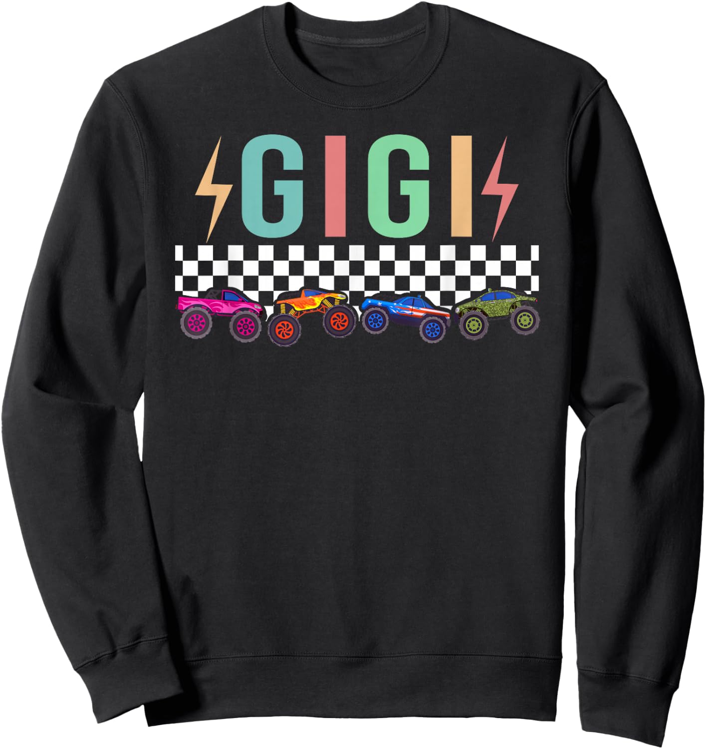 Gigi Monster Truck Gigi Grandma Proud Monster Truck Gigi Sweatshirt - Sweatshirt | Black
