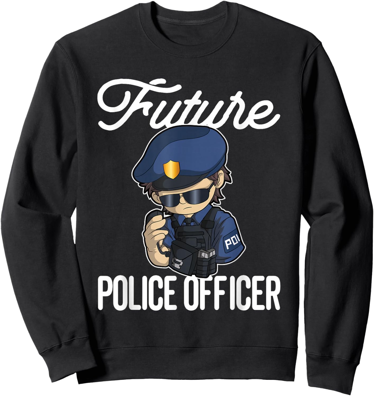 Future Police Officer Boy Sweatshirt - Sweatshirt | Black