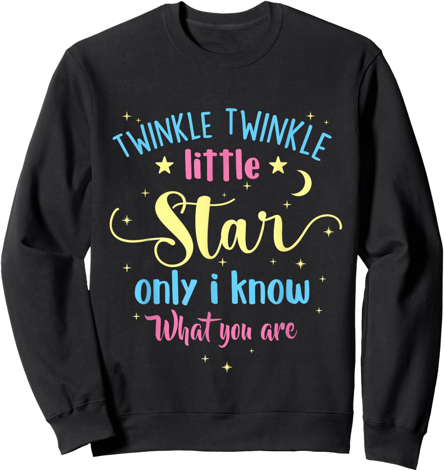 Twinkle Twinkle Little Star Gender Reveal Party Baby Shower Sweatshirt - Sweatshirt | Black