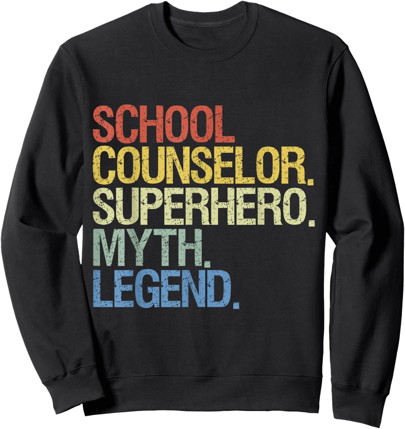 School counselor superhero myth legend Sweatshirt - Sweatshirt | Black