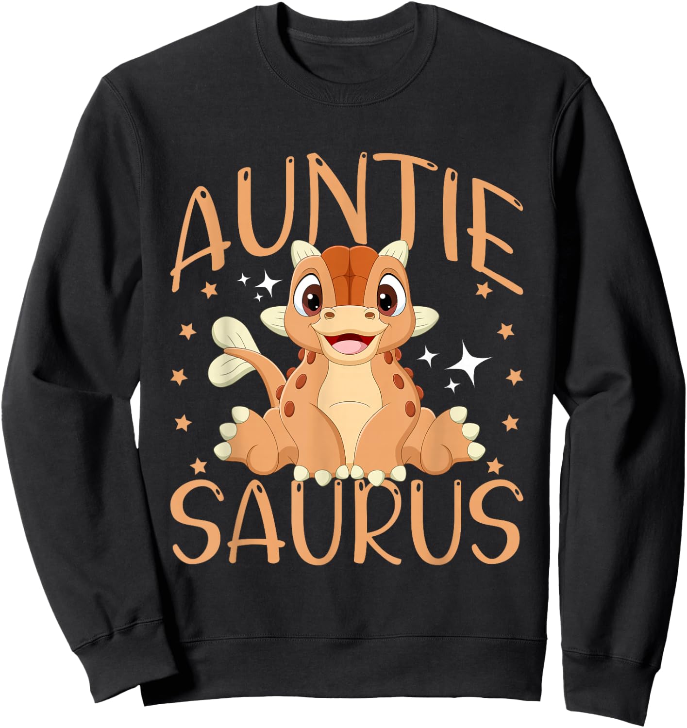 Auntie Saurus Cute Dinosaur Sweatshirt - Sweatshirt | Black