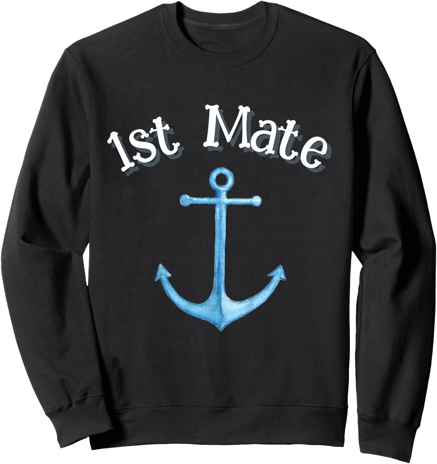 Boating Outfit for Kids Cute Boys Girls First Mate Captain Sweatshirt - Sweatshirt | Black