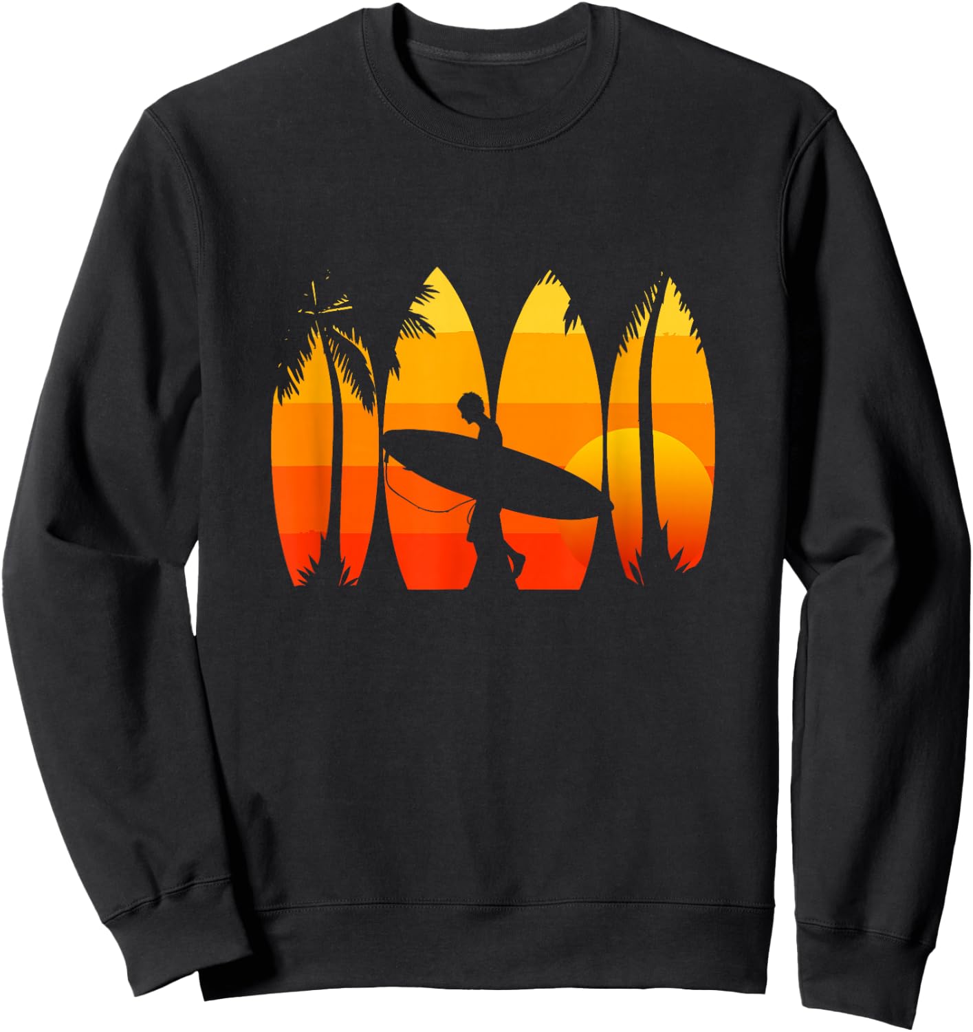 Surfing Surf Apparel - Surfer Surf Sweatshirt - Sweatshirt | Black