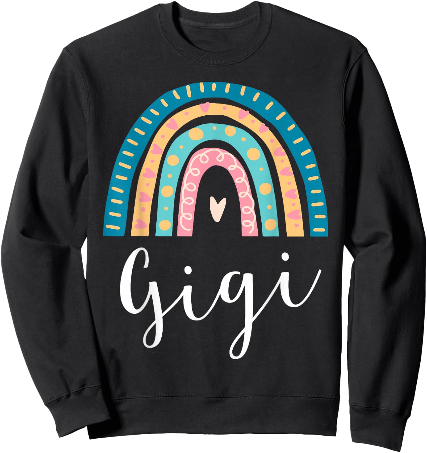 Gigi Rainbow Gifts For Grandma Family Matching Birthday Sweatshirt - Sweatshirt | Black