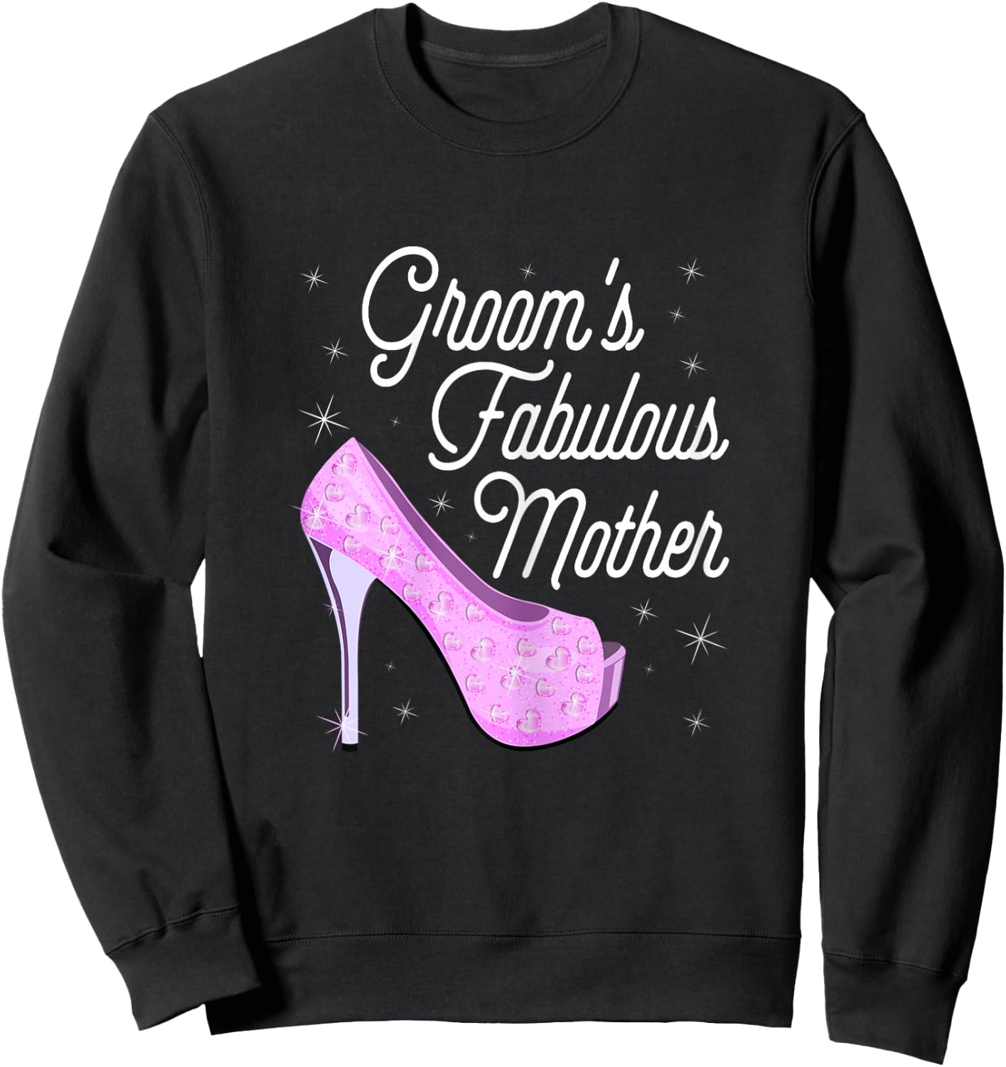 Groom's Fabulous Mother - Cute Wedding Marriage Groom Mom Sweatshirt - Sweatshirt | Black