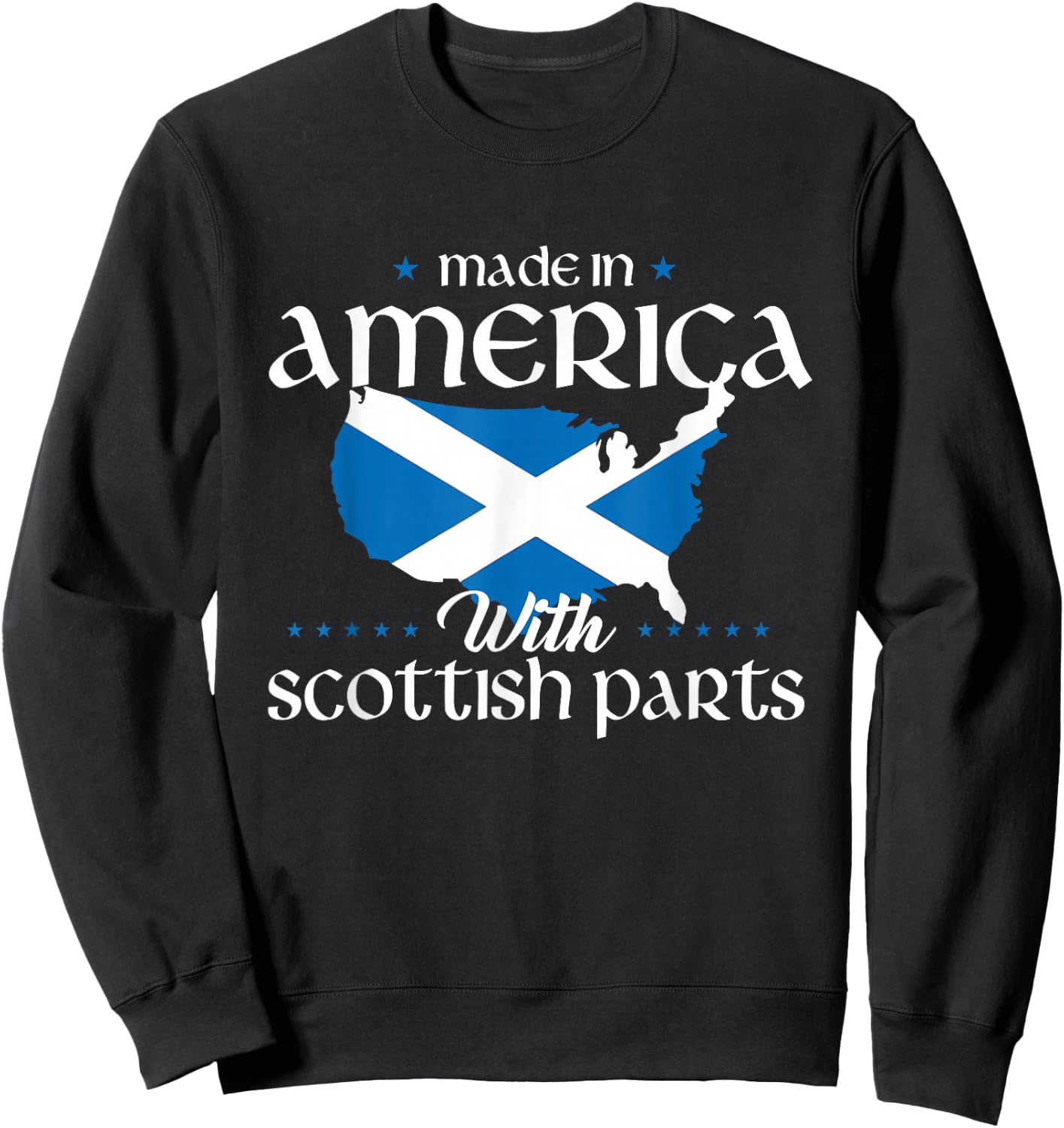 Made in America with Scottish Parts Scotland Pride Heritage Sweatshirt - Sweatshirt | Black