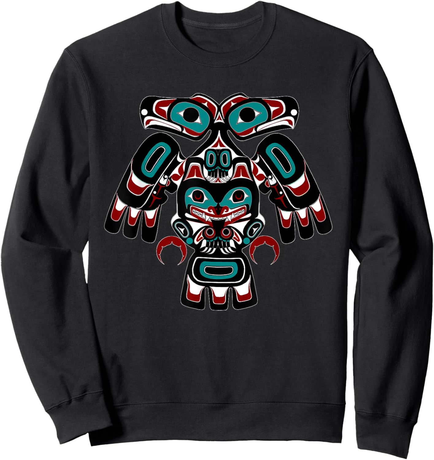 Alaska Native American Indian Tlingit Eagle Bear Clan Sweatshirt - Sweatshirt | Black
