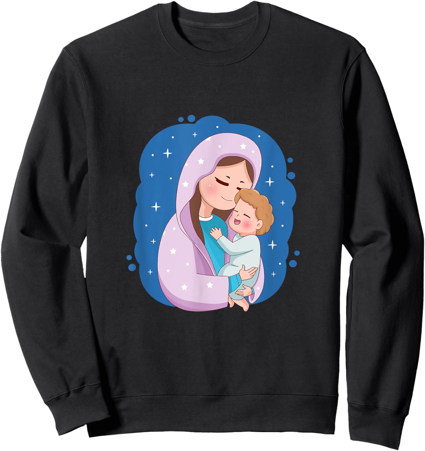 Virgin Mary and Holy Child Sweatshirt - Sweatshirt | Black