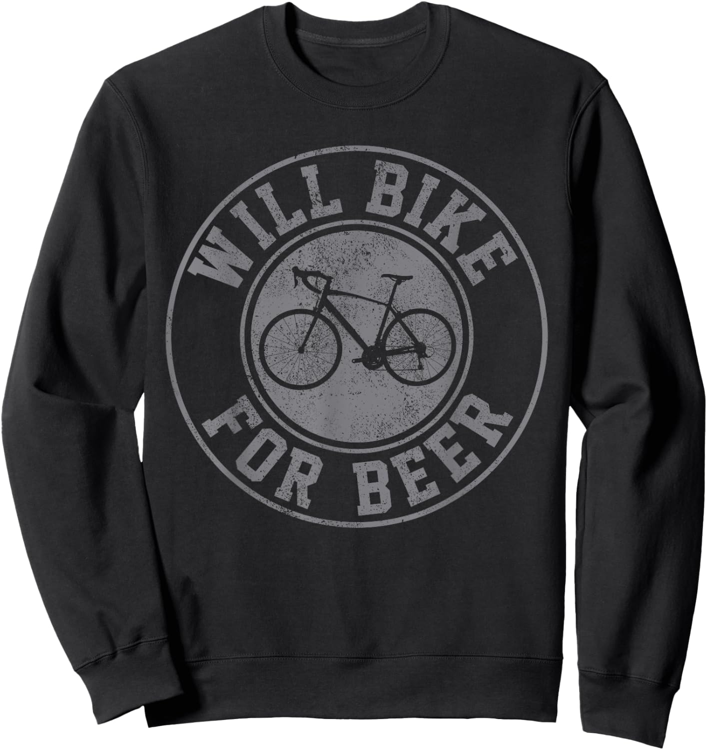 Bicycle Shirt – Road Bike Beer Funny Road Cyclist Gift Sweatshirt - Sweatshirt | Black