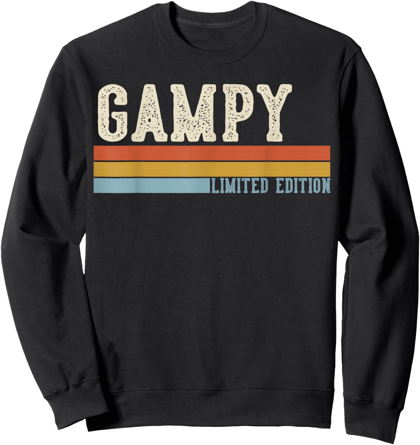 Gampy Vintage Grandpa Retro Fathers Day Sweatshirt - Sweatshirt | Black