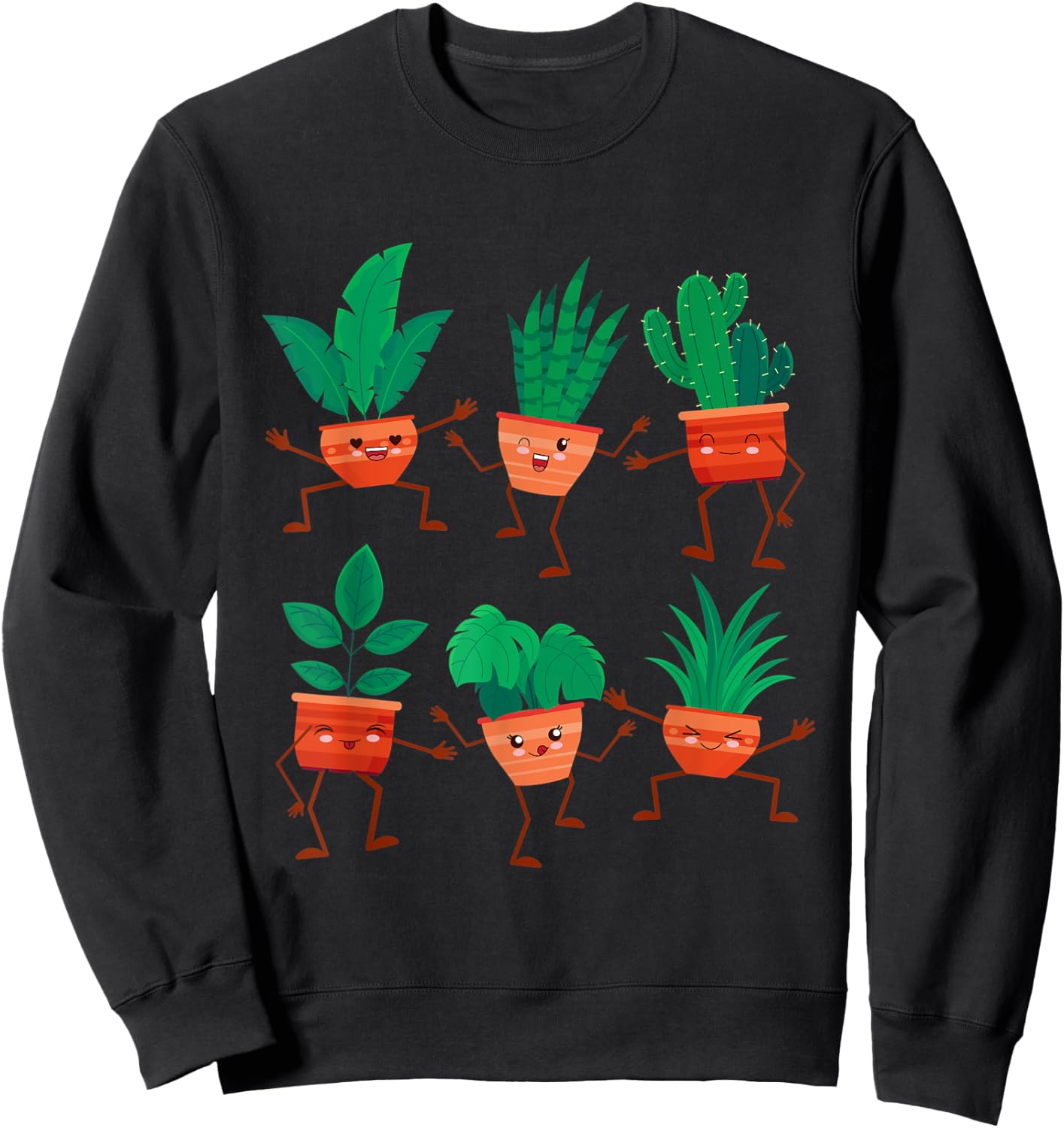 Dancing Plants Gardener Succulent Lover Funny Gardening Sweatshirt - Sweatshirt | Black