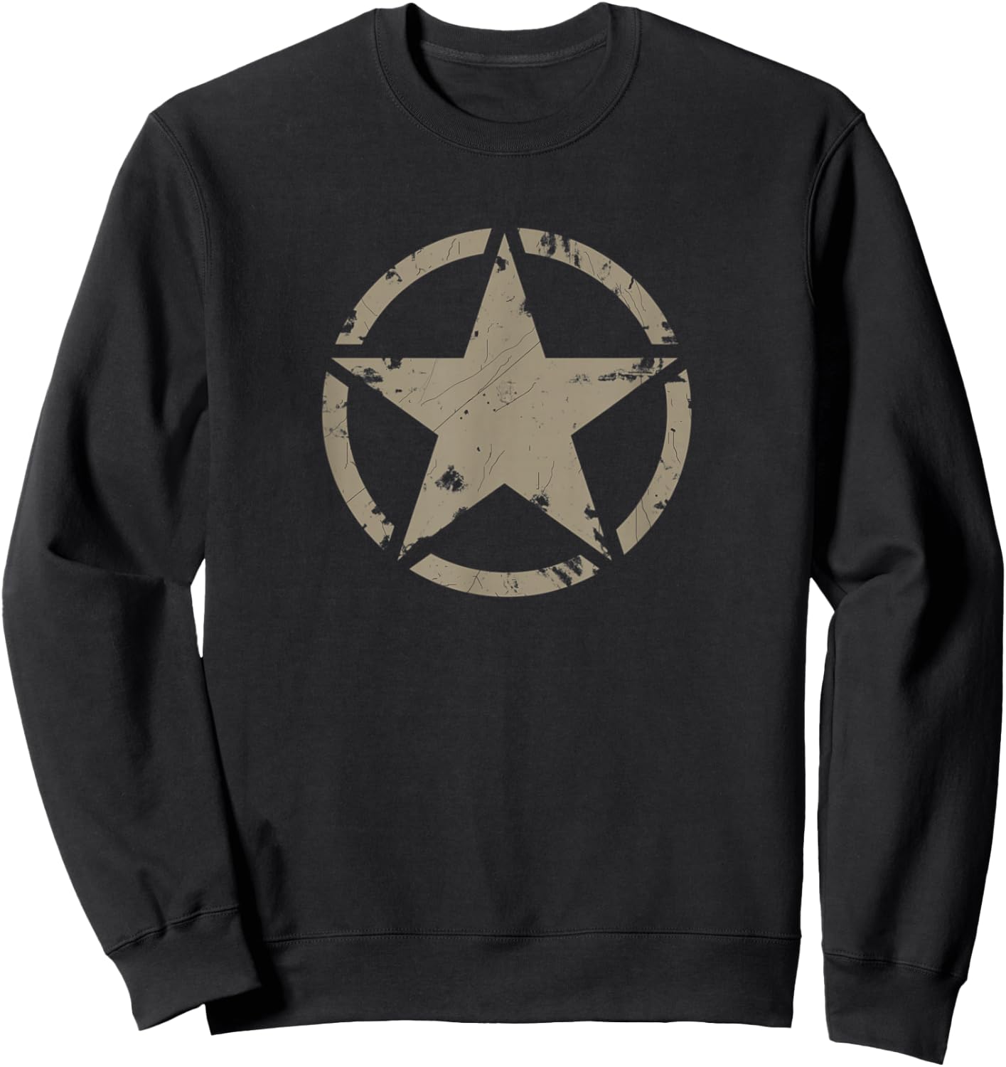 Air Force Logo Star Vintage US Military Airforce Men Women Sweatshirt - Sweatshirt | Black