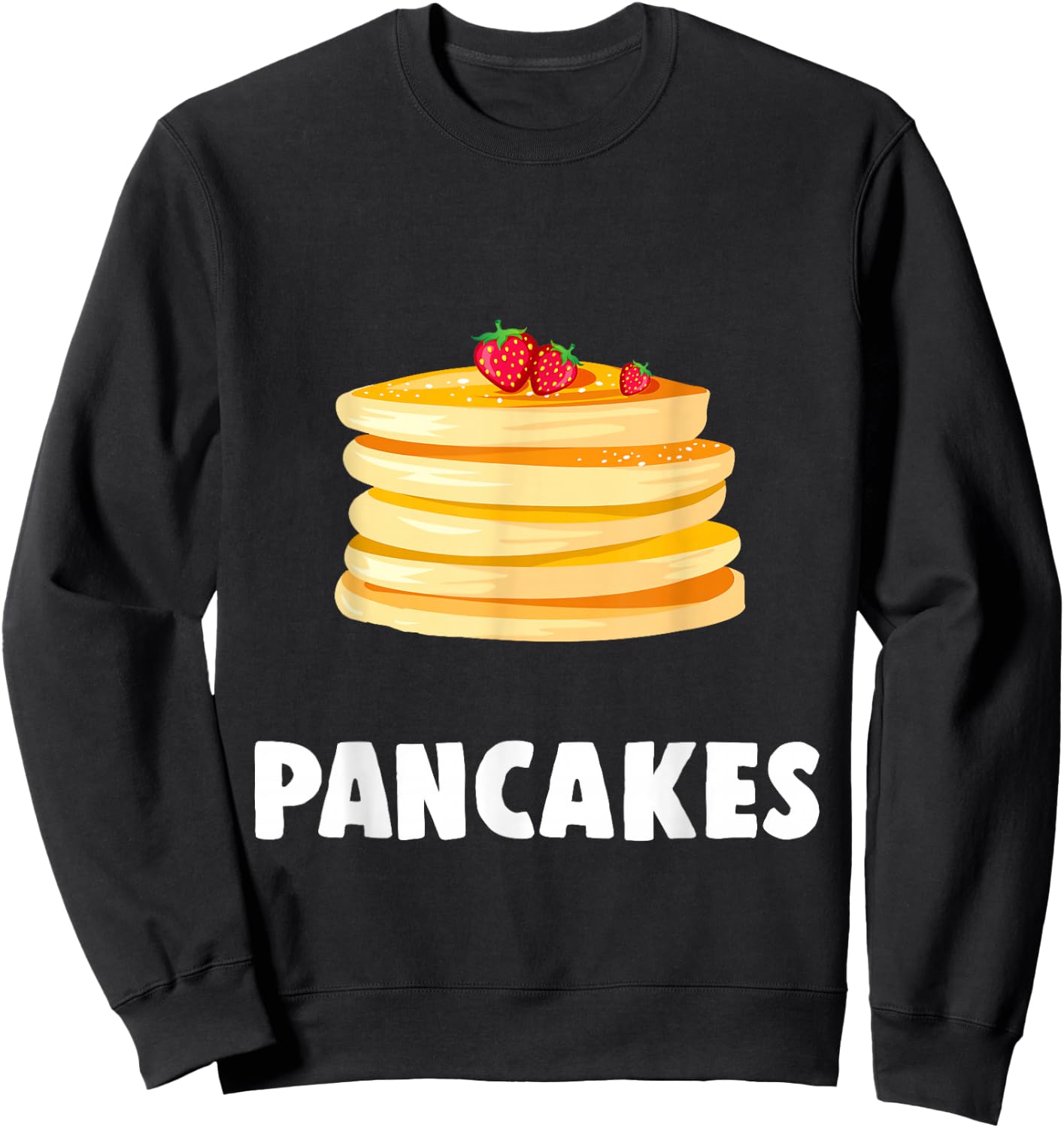 Couple Matching Halloween Costumes Pancakes Sweatshirt - Sweatshirt | Black