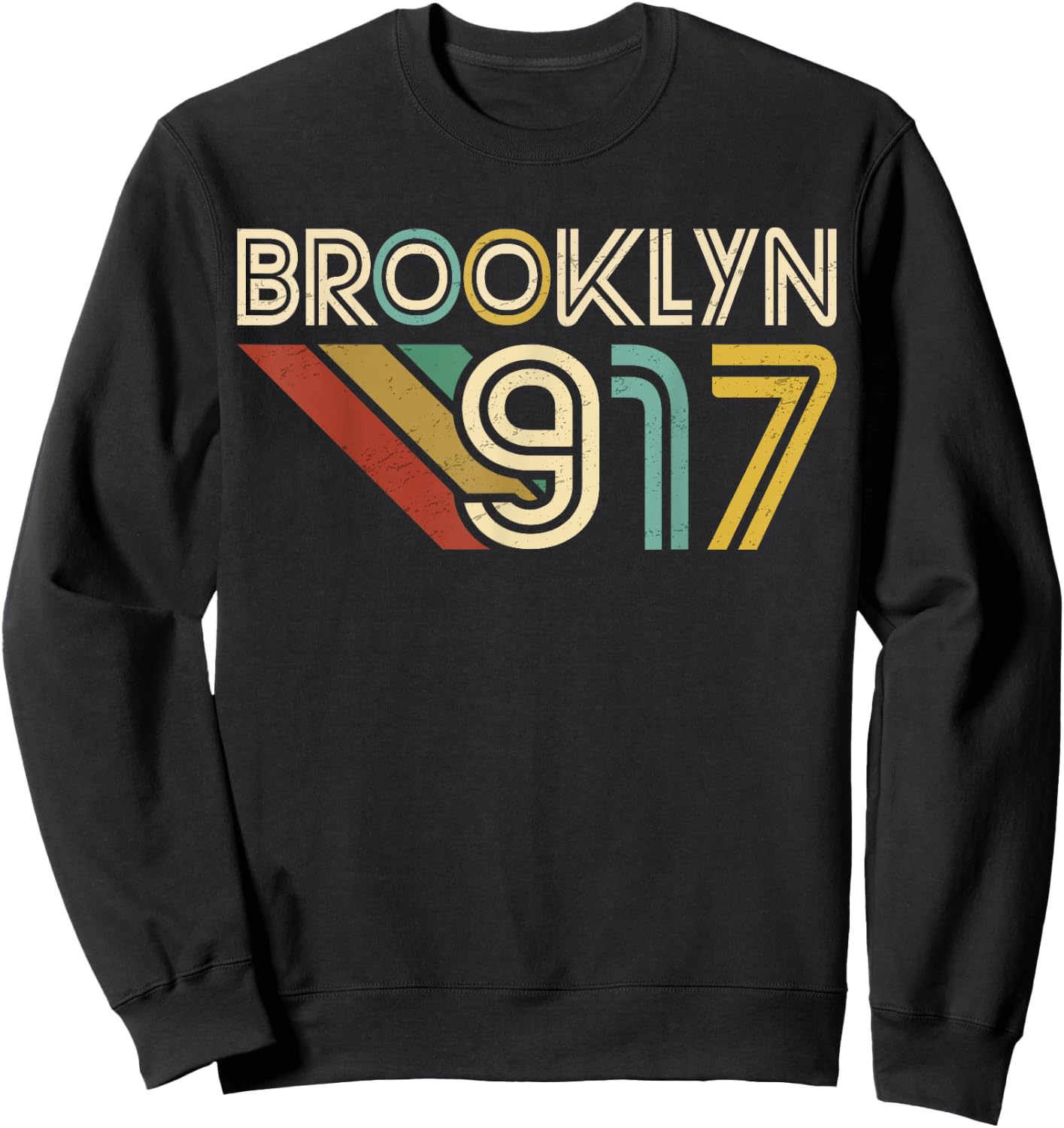 Brooklyn 917 New York City State Area Code, Vintage Brooklyn Sweatshirt - Sweatshirt | Black