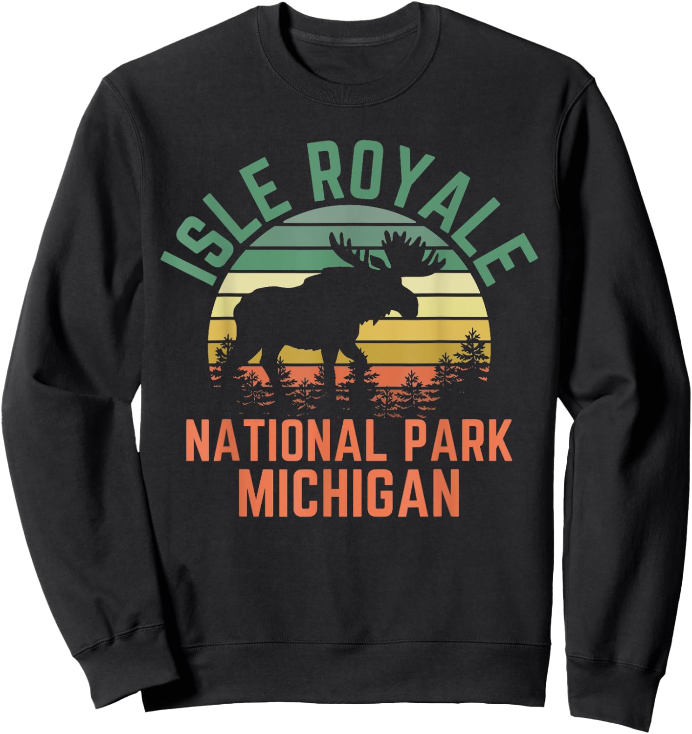 Isle Royale National Park Sweatshirt - Sweatshirt | Black