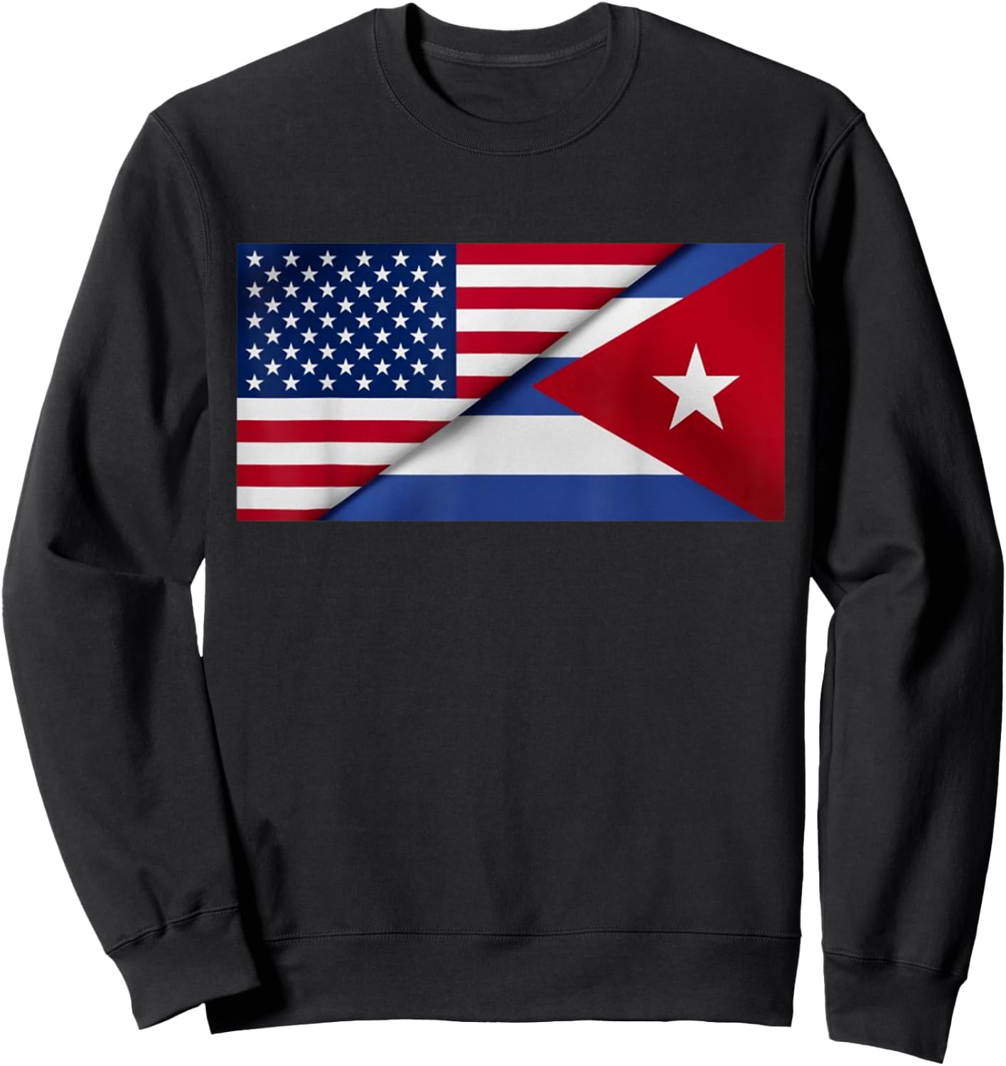 Patria y Vida, Cuban and American Patriotic Flags together. Women Kids Men Sweatshirt - Sweatshirt | Black