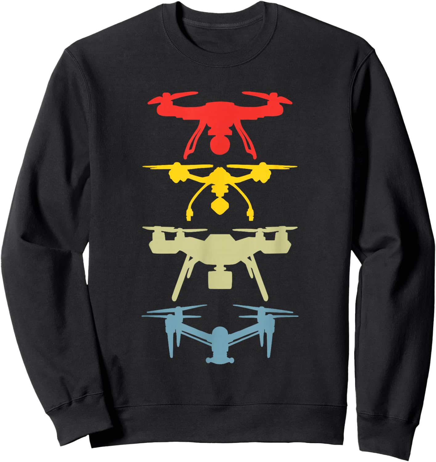 Drone Operator Quadcopter Racer FPV Racing Drone PIlot Sweatshirt - Sweatshirt | Black