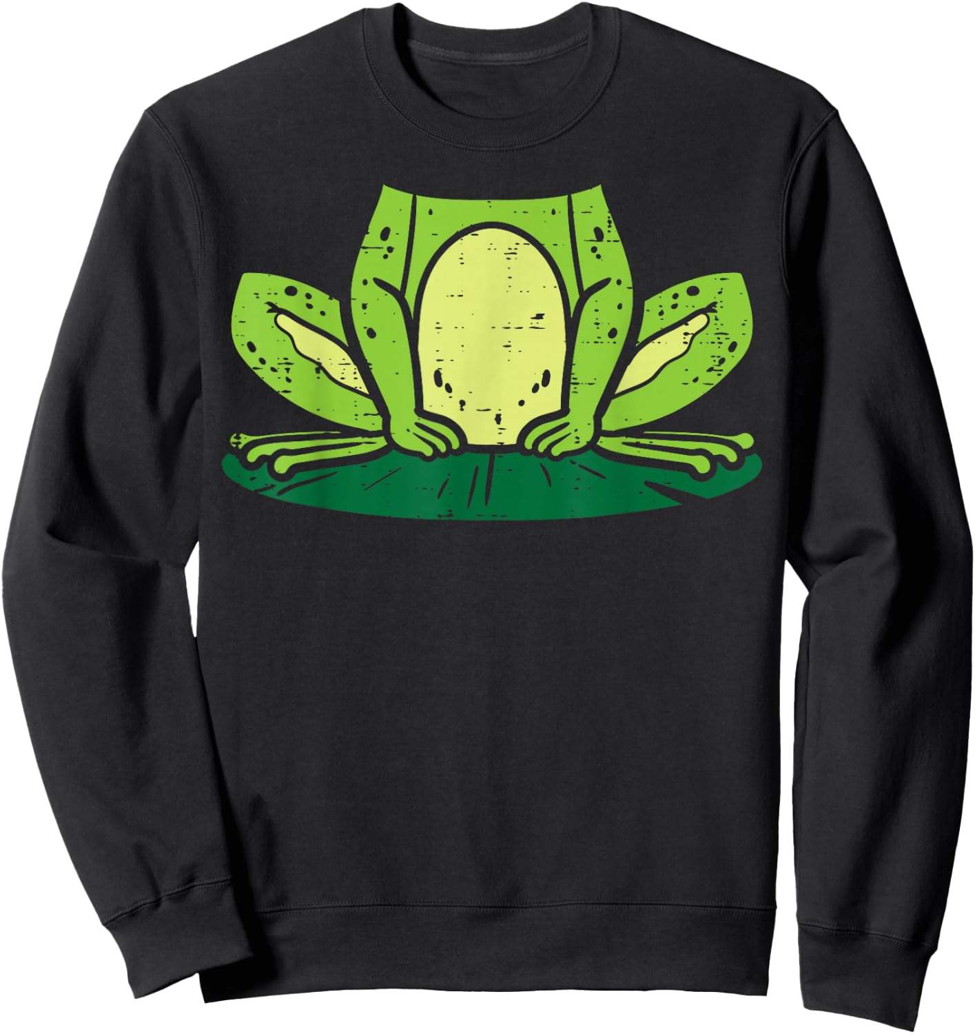 Frog Costume Funny Halloween Animal Men Women Boys Girls Sweatshirt - Sweatshirt | Black