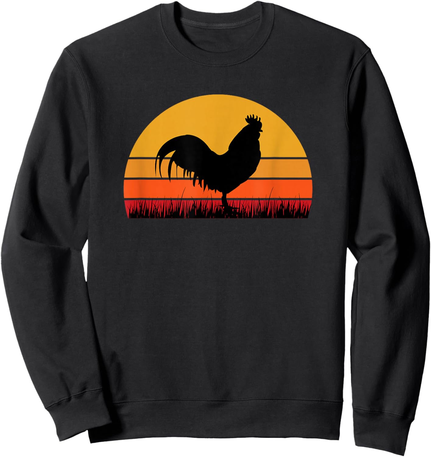 Rooster Chicken - Farm Farming Farmer Backyard Cute Funny Sweatshirt - Sweatshirt | Black