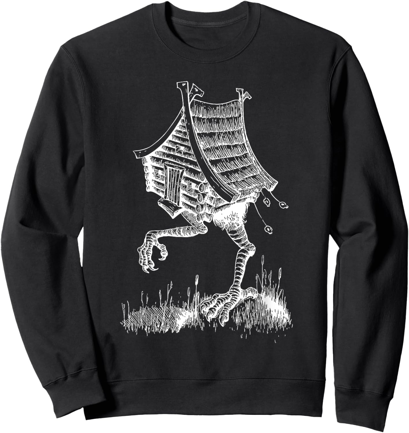 House of Baba Yaga Slavic Folklore Russia Fairy Tale Art Sweatshirt - Sweatshirt | Black