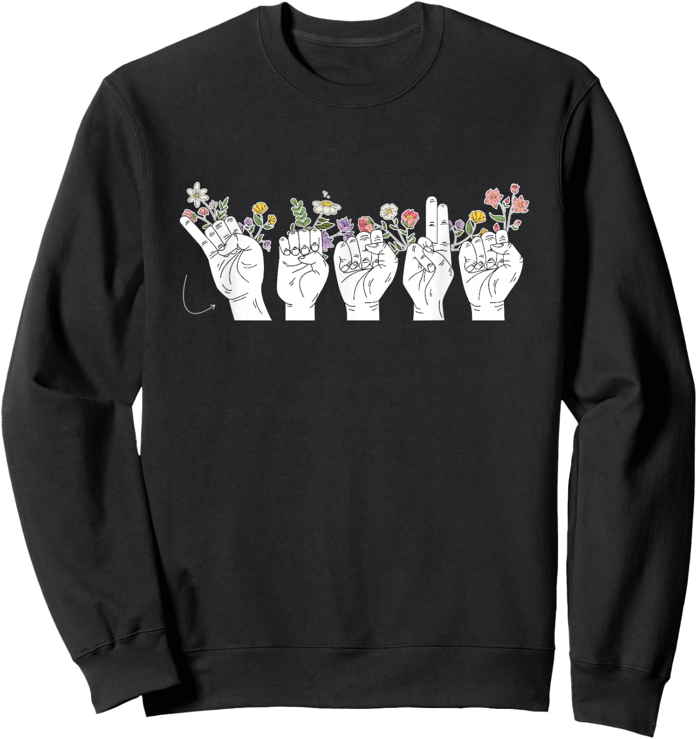 Jesus Asl Sweatshirt - Sweatshirt | Black