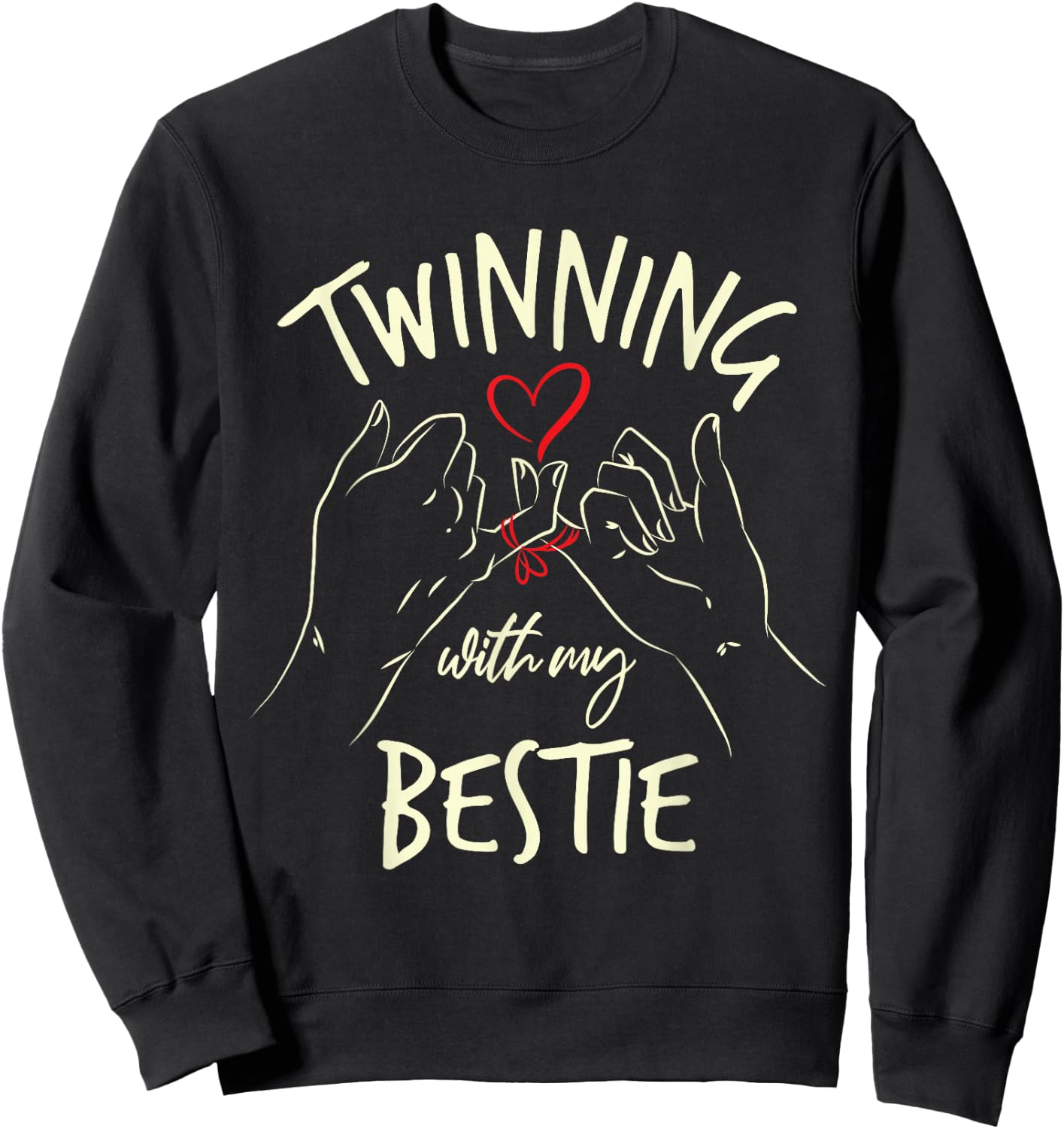 Matching Twin Friend Twinning with My Bestie Spirit Week Sweatshirt - Sweatshirt | Black