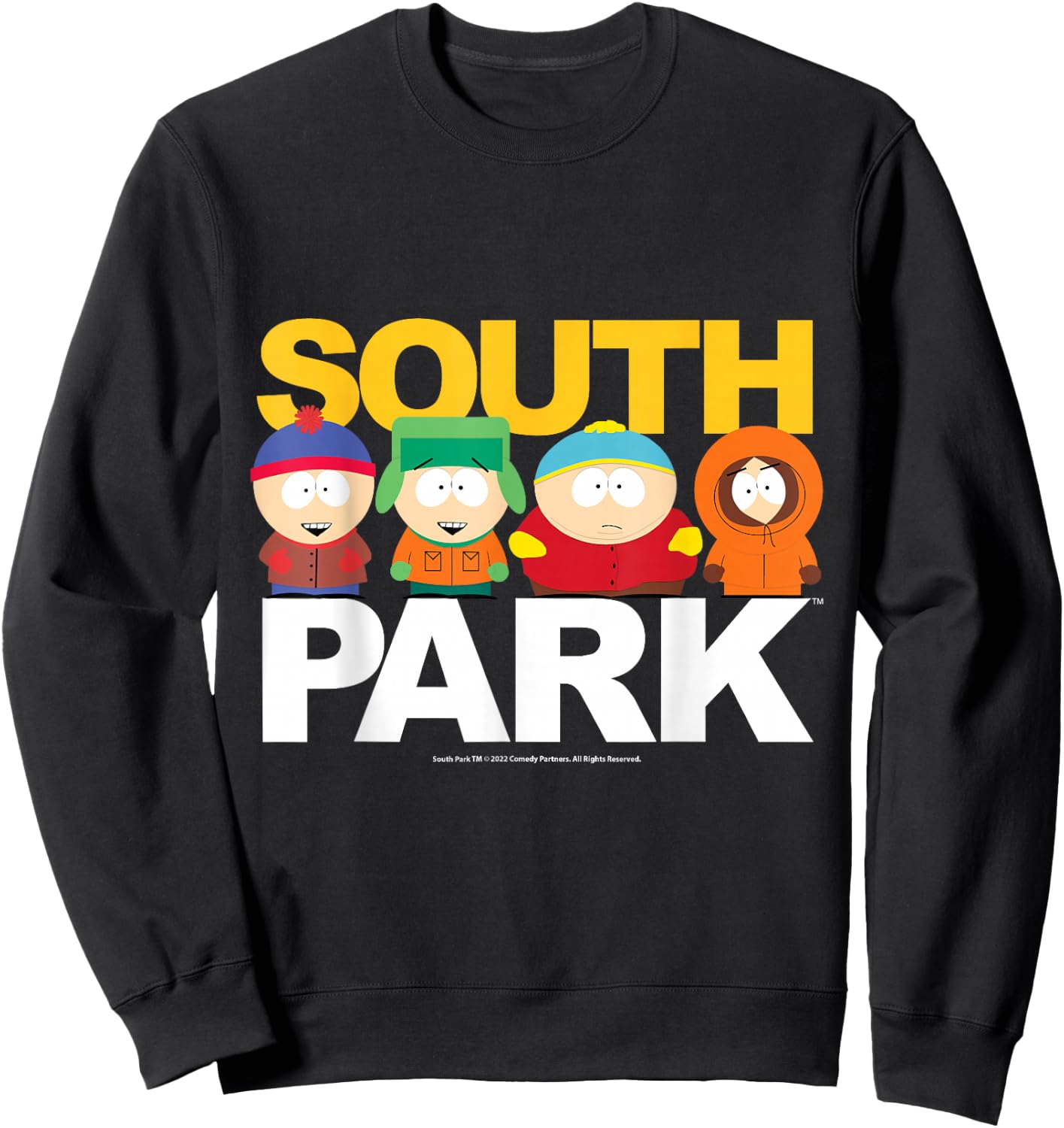 South Park Gang on top of logo Sweatshirt - Sweatshirt | Black