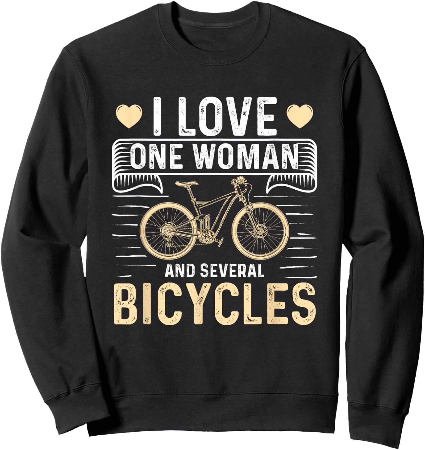 I love a woman and several bicycles Sweatshirt - Sweatshirt | Black