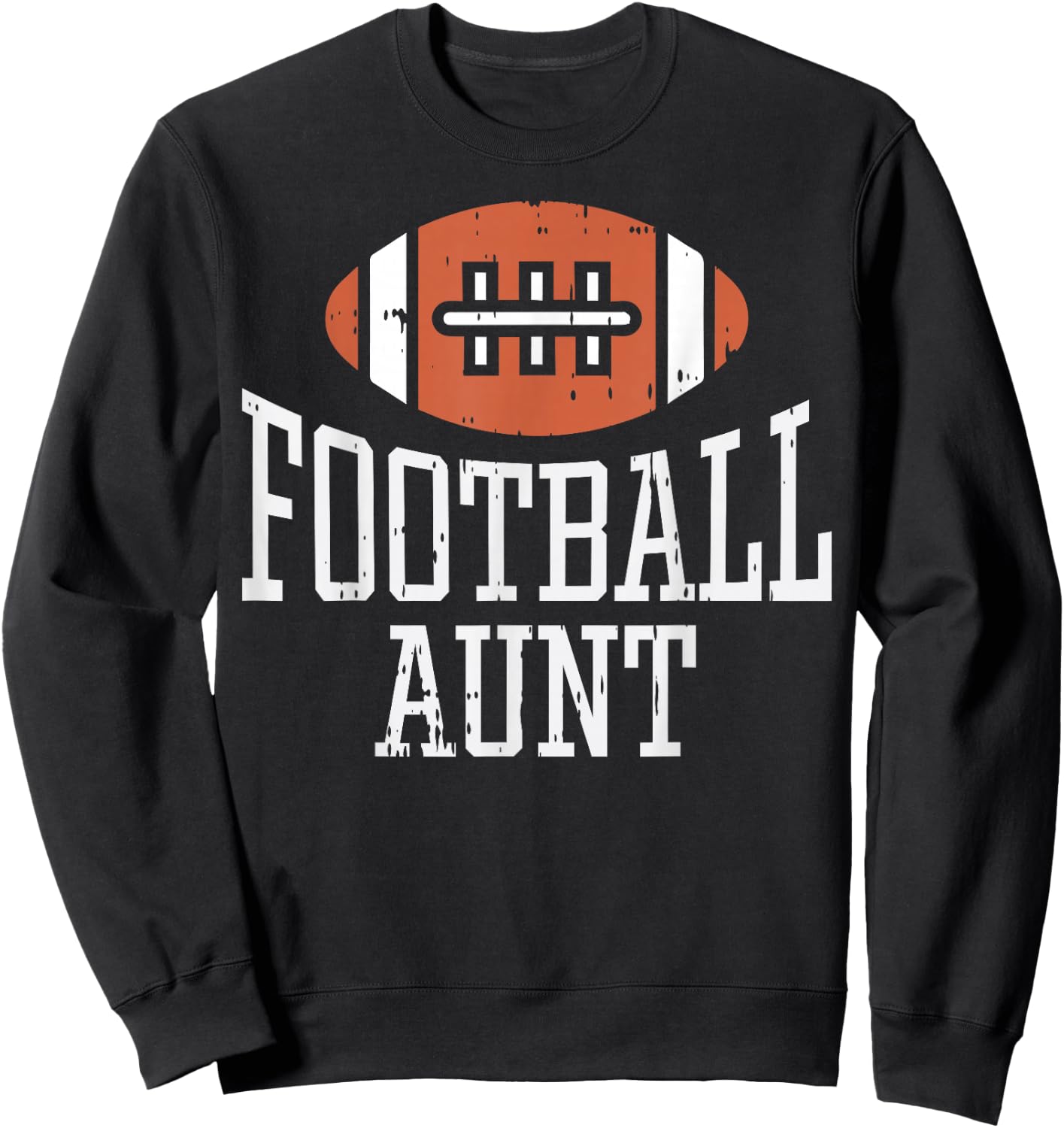 American Football Aunt Vintage Sports Gridiron Game Day Sweatshirt - Sweatshirt | Black