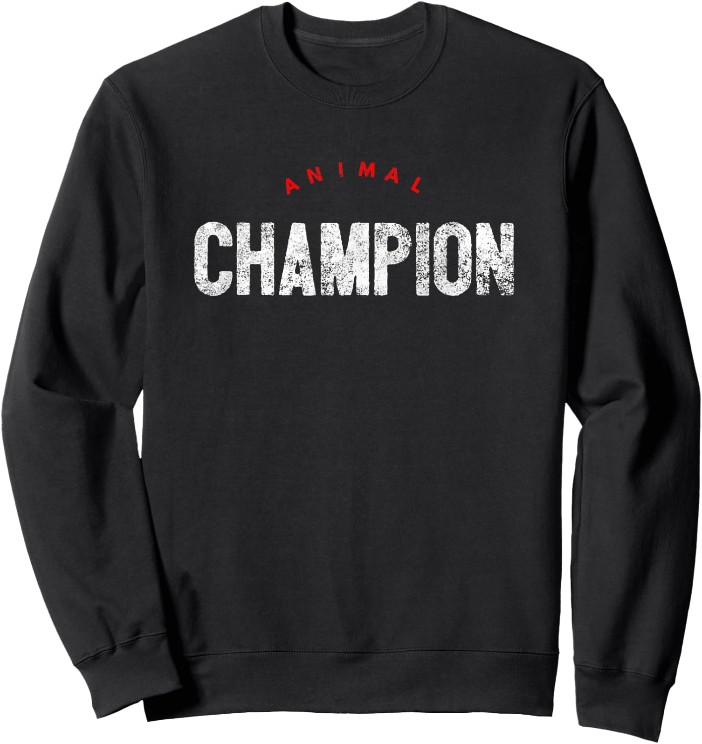 Adopting A Pet From A Shelter Is True Love Animal Champion Adult Black Cotton Blend Sweatshirt - Sweatshirt | Black