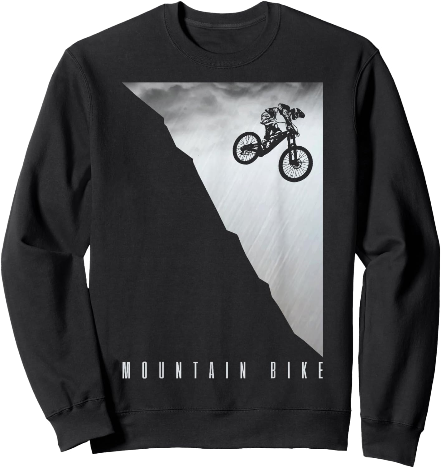 Mountain Bike Downhill Vintage MTB Downhill Bicycle Gift Sweatshirt - Sweatshirt | Black