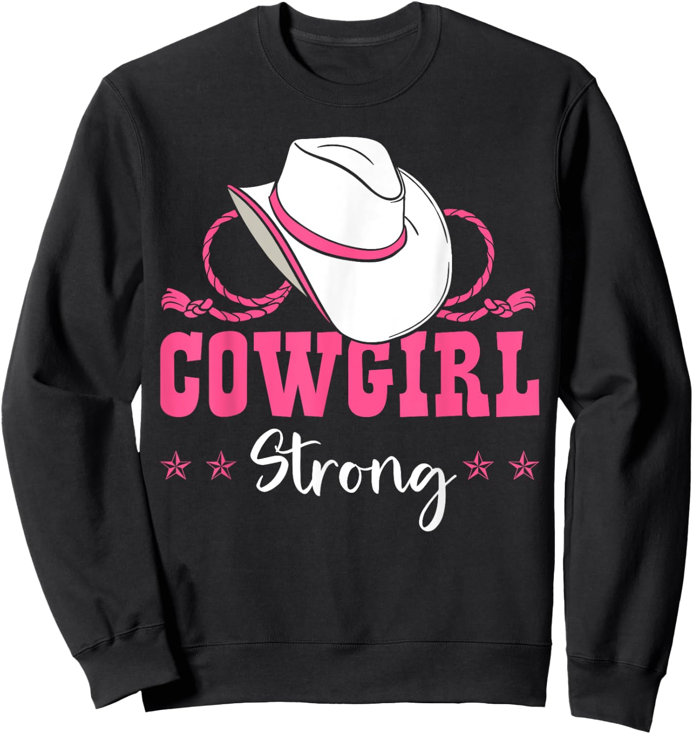 Cowgirl Barrel Racing Roping Horseback Riding Rodeo Sweatshirt - Sweatshirt | Black