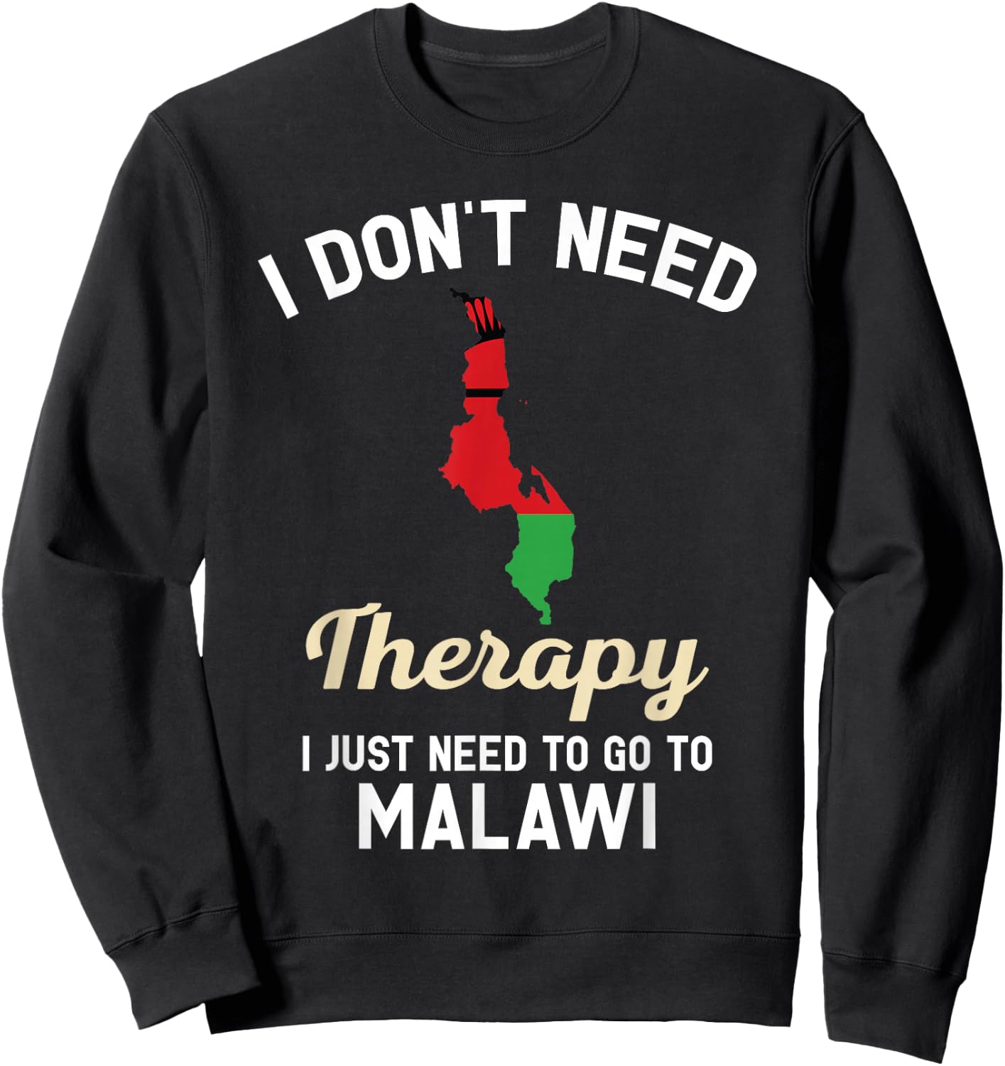 Malawian Malawi Map Gift People from Malawi Sweatshirt - Sweatshirt | Black
