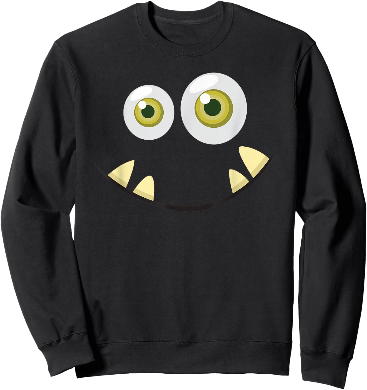 Monster Face Halloween T Shirt Costume Idea Scary Cute Sweatshirt - Sweatshirt | Black