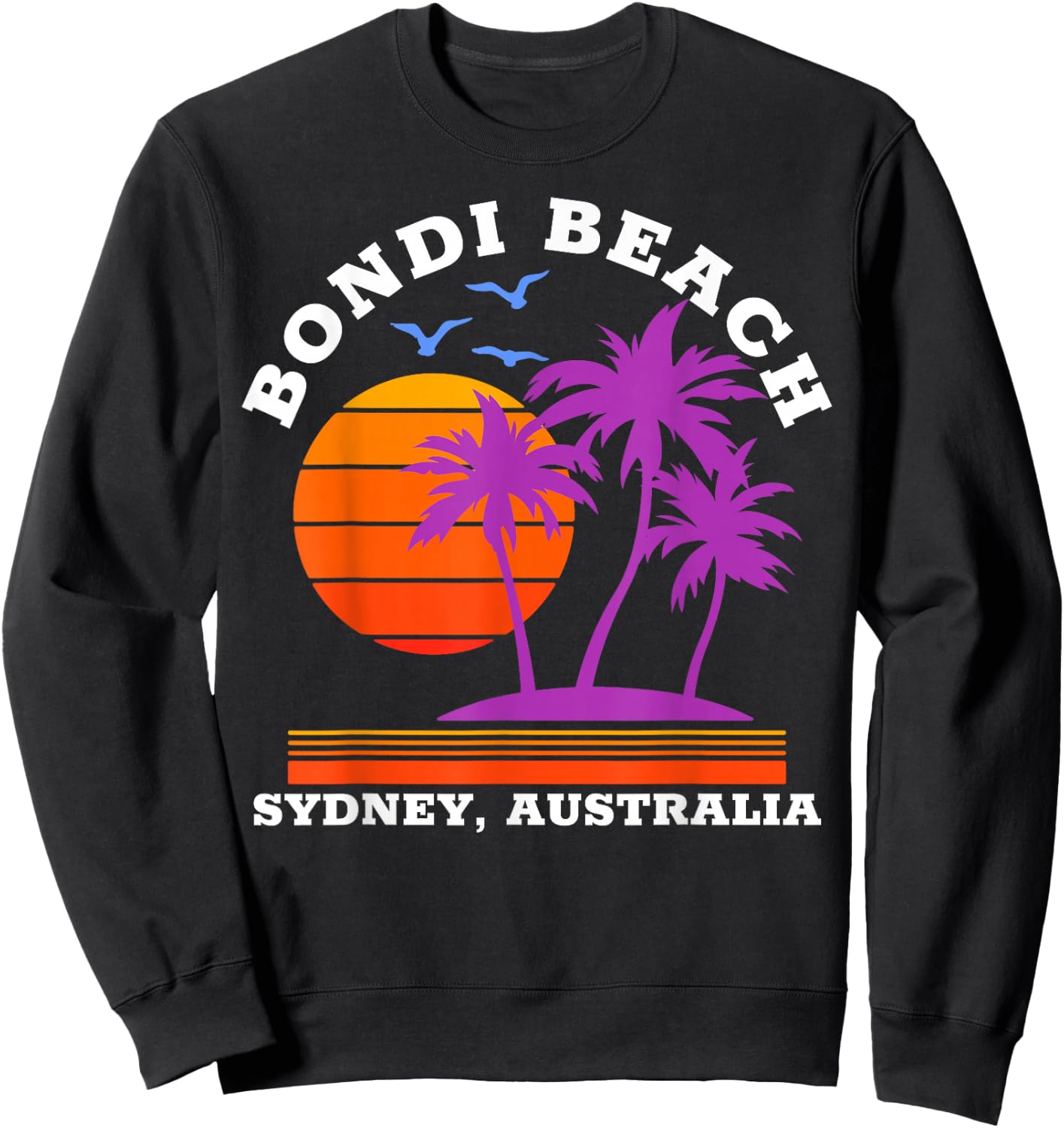 Bondi Beach Australia Retro Sweatshirt - Sweatshirt | Black