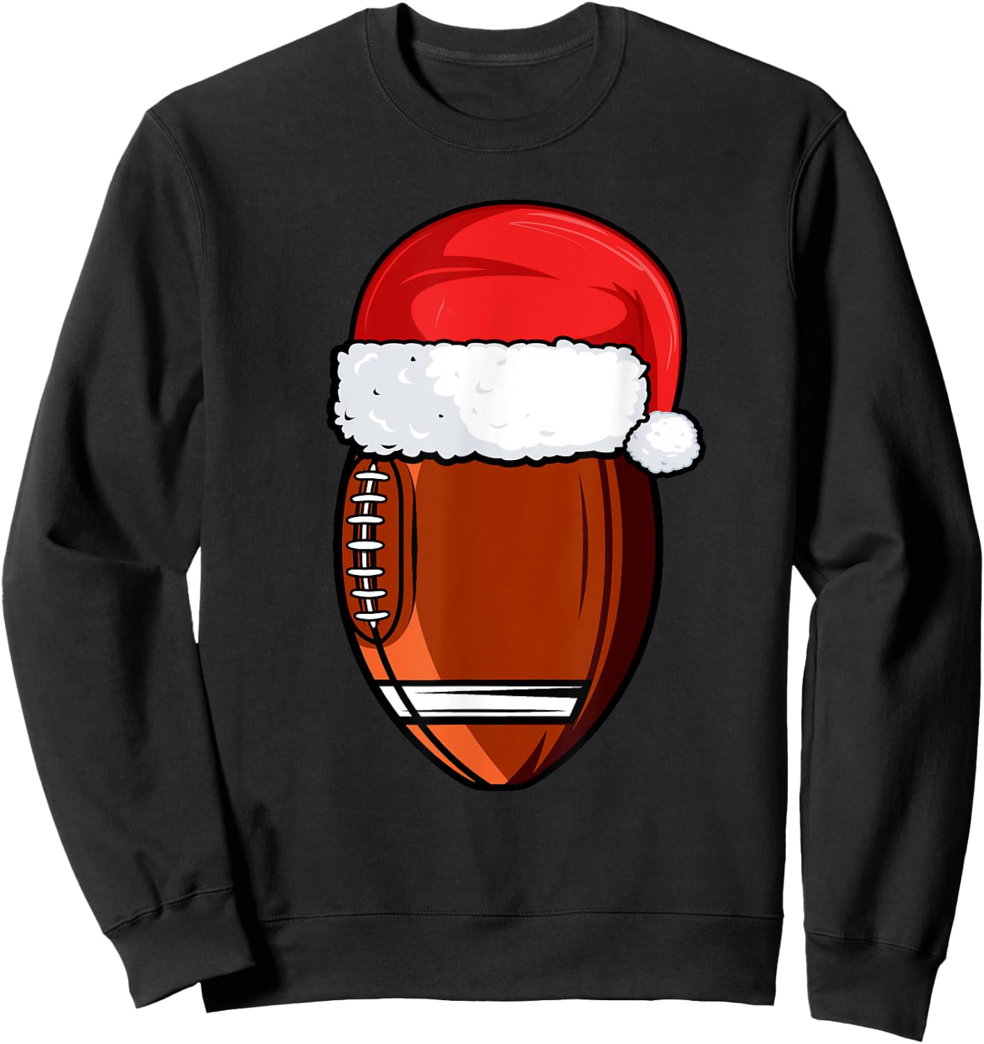 Football Christmas Pajama Shirt, Men Women Kids Sweatshirt - Sweatshirt | Black