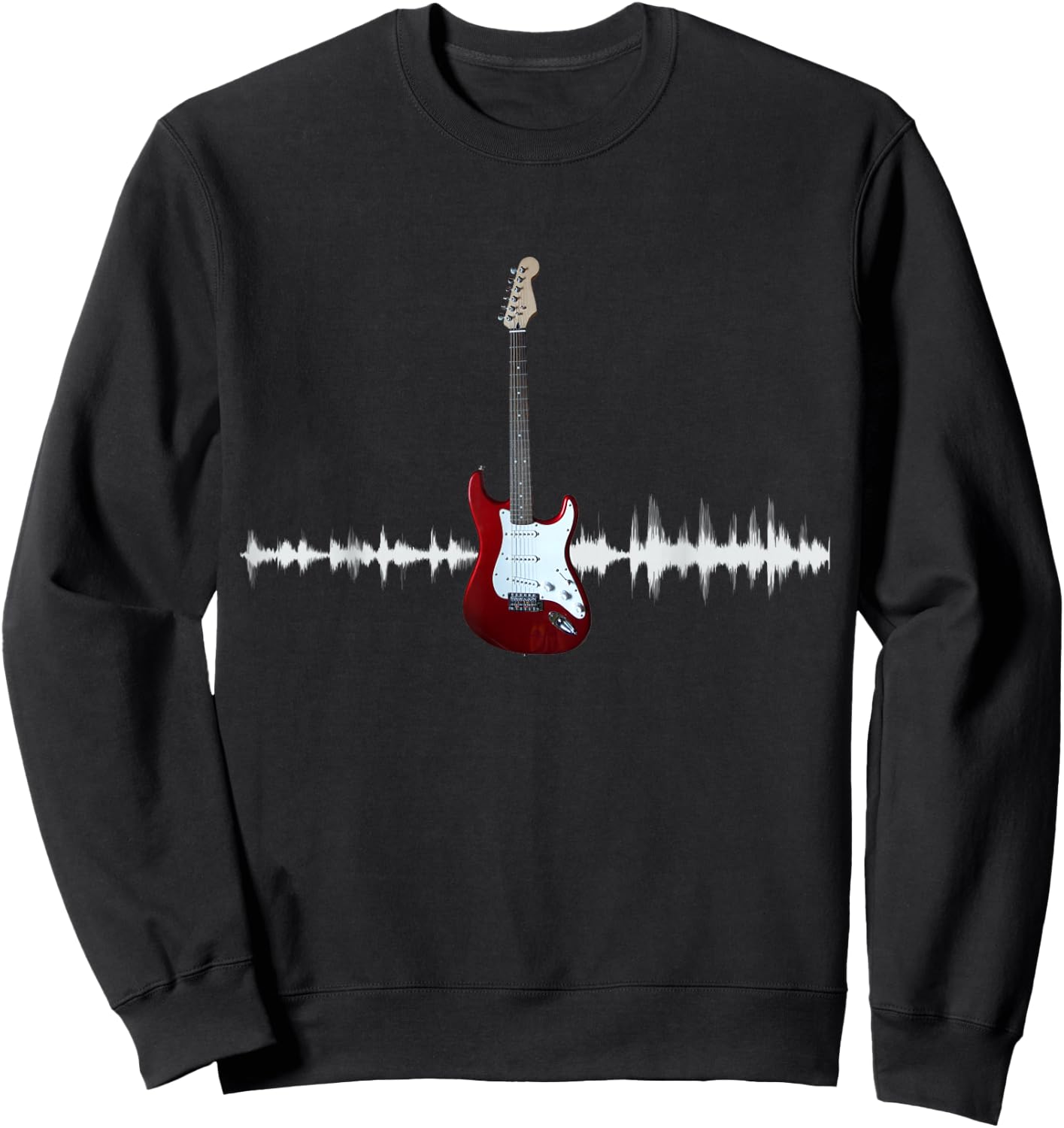 Electric Guitar Themed Sweatshirt - Sweatshirt | Black