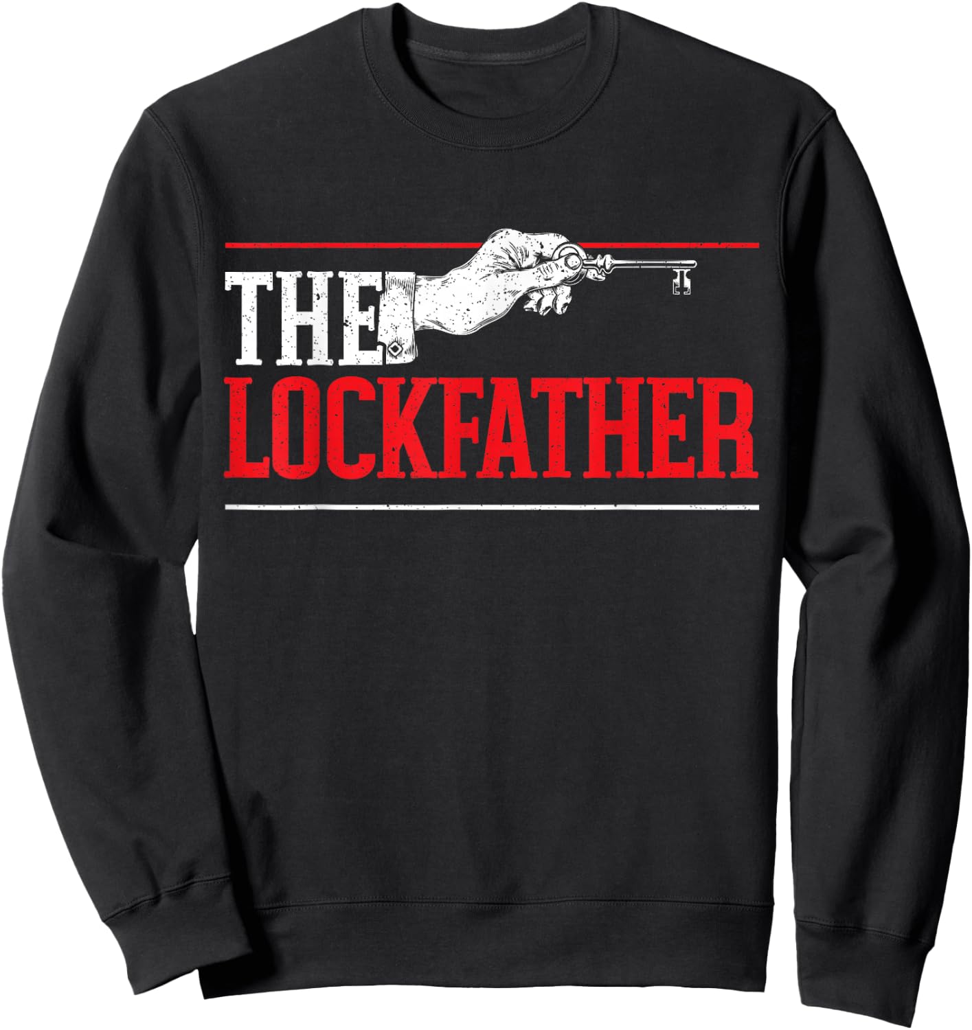 The Lockfather Locksmithing Lock Picking Keyhole Locksmith Sweatshirt - Sweatshirt | Black