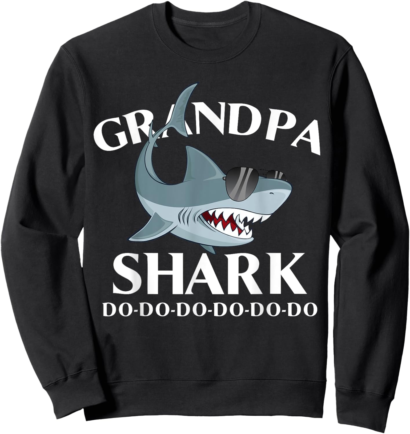 Grandpa Shark Do Do Do Sweatshirt - Sweatshirt | Black