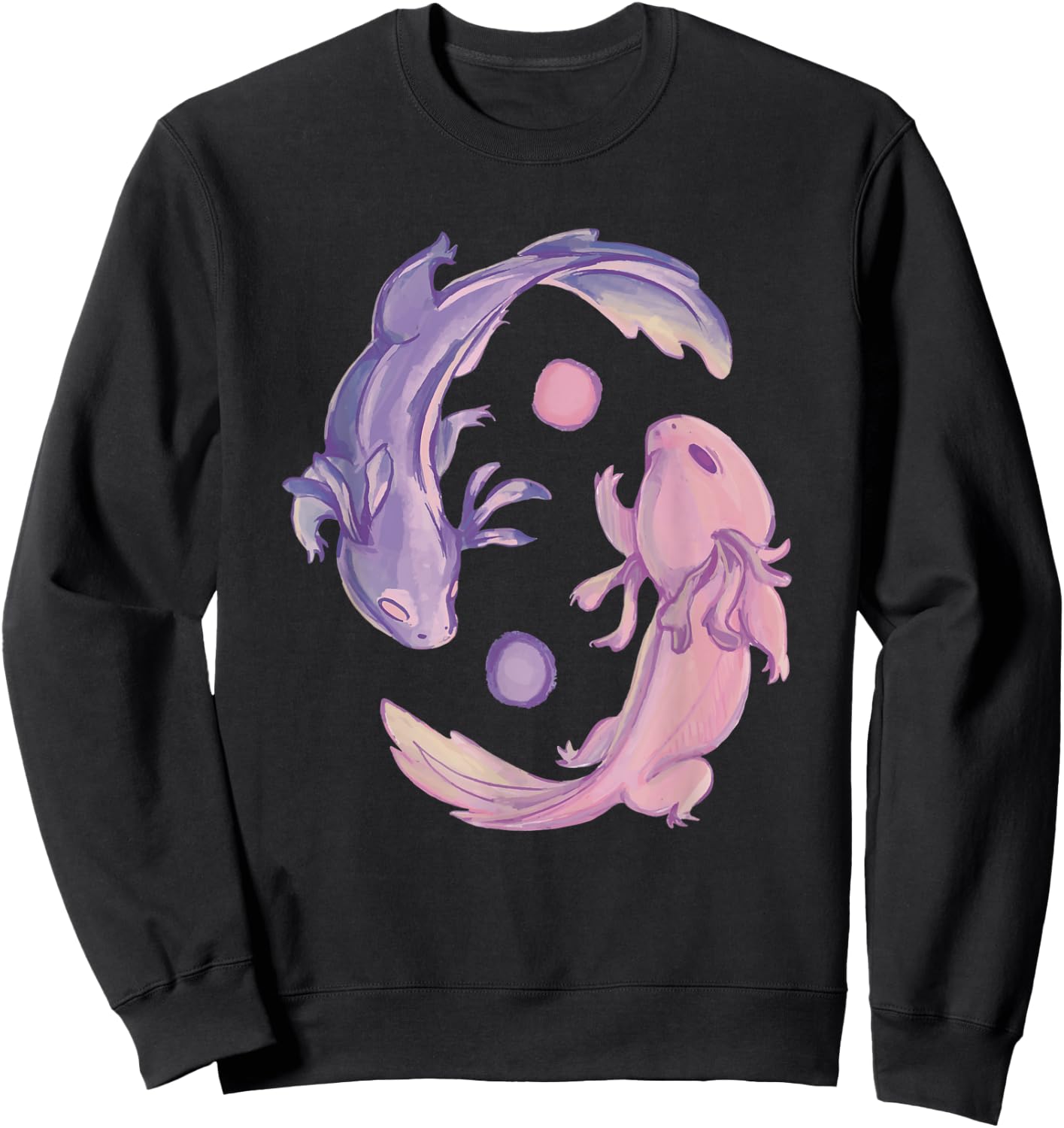 Axolotl Cute Animals Kawaii Jing Jang Axolotl Sweatshirt - Sweatshirt | Black