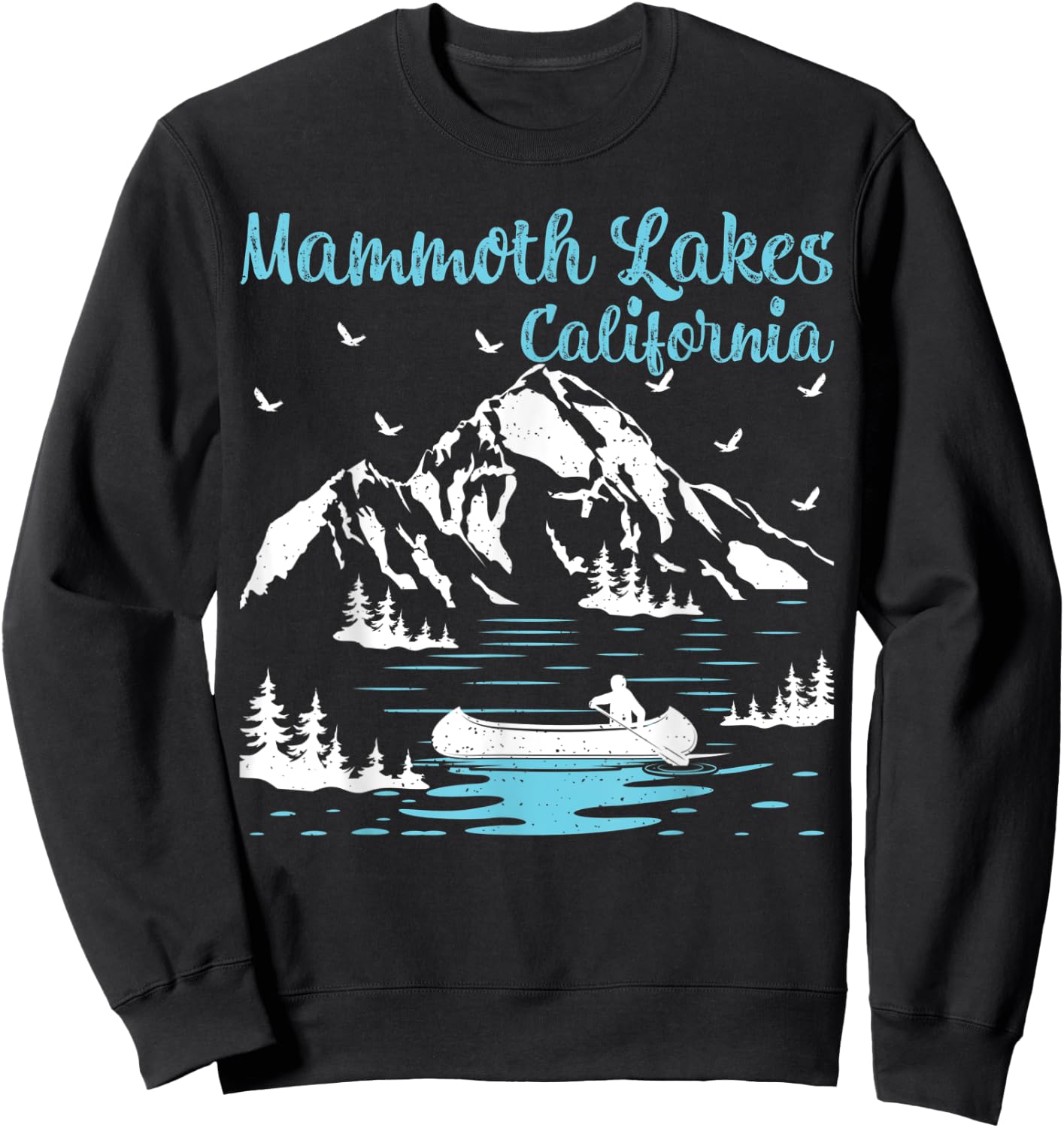 Summer Vacation Retro California Mammoth Lake Men Women Kids Sweatshirt - Sweatshirt | Black