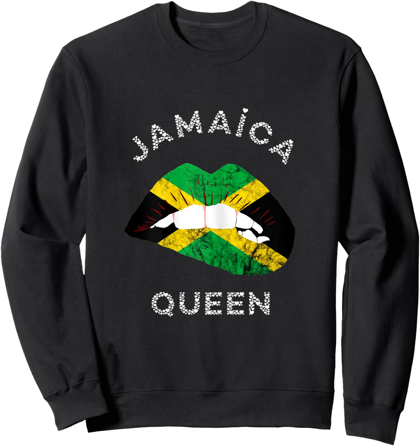 Jamaica Lips Jamaican Queen Caribbean Heritage Sweatshirt - Sweatshirt | Black