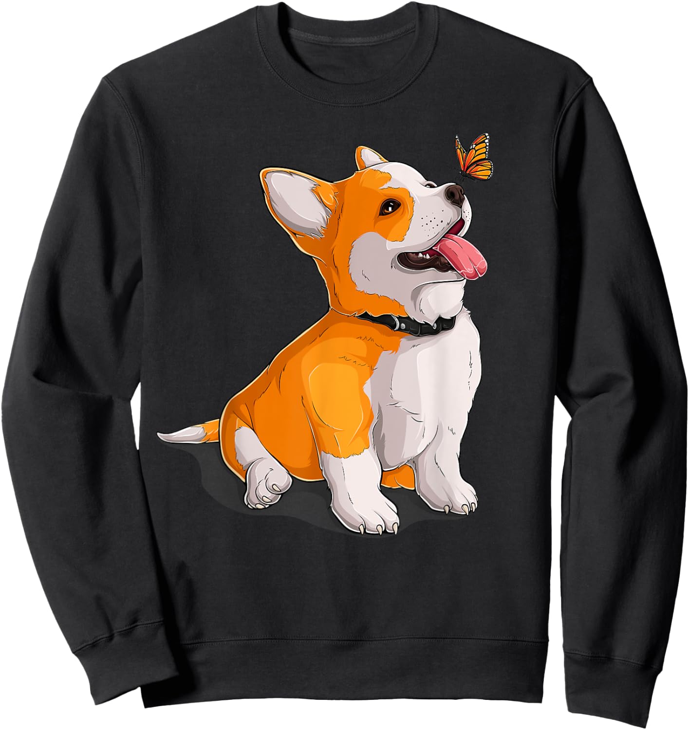 Funny Corgi Dog Lover Owner , Black Sweatshirt - Sweatshirt | Black