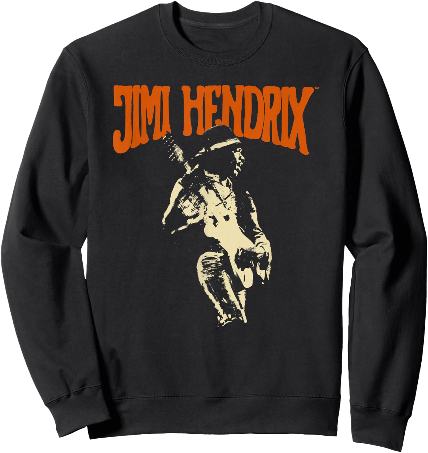 Jimi Hendrix , Men's Black Classic Fit Short Sleeve Cotton , Small Sweatshirt - Sweatshirt | Black