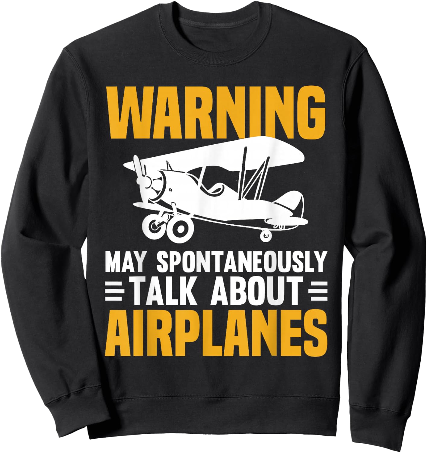 Funny Airplane Novelty Women Plane Aviation Pilot Sweatshirt - Sweatshirt | Black