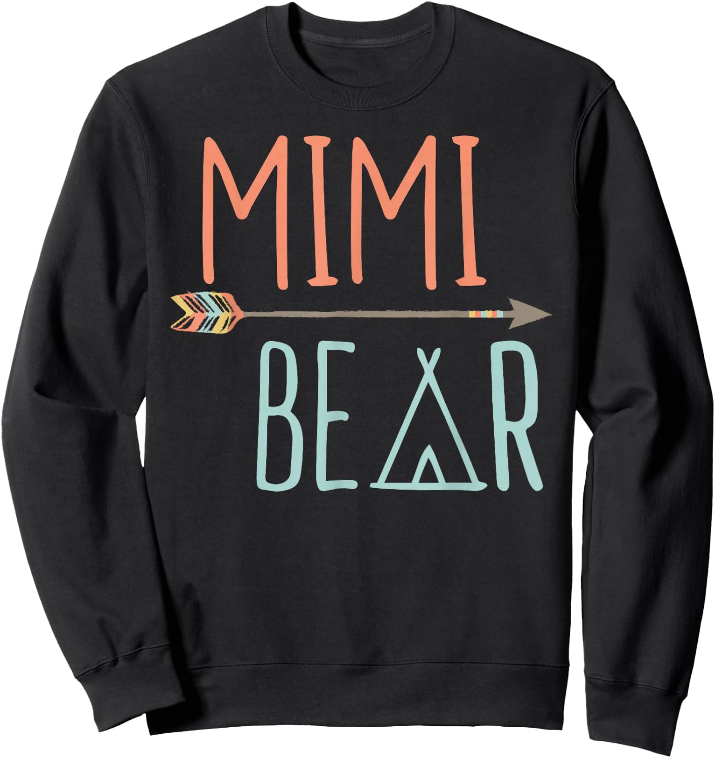 Tribal Arrow Mimi Bear Shirt Grandma Shirt Sweatshirt - Sweatshirt | Black