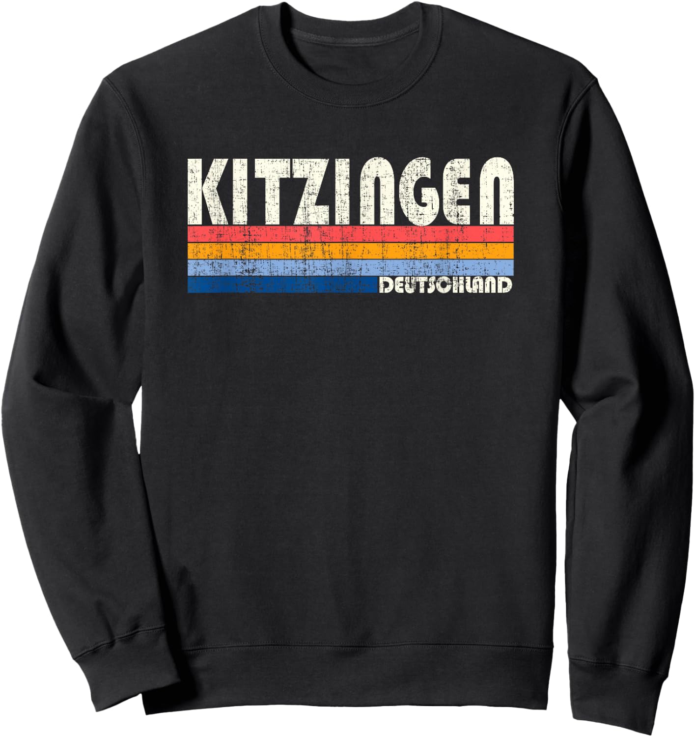 Retro Vintage 70s 80s Style Kitzingen, Deutschland Sweatshirt - Sweatshirt | Black